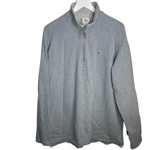 Lacoste Men’s Gray 1/4 Zip Classic Fit Pullover M-163 Sz XL